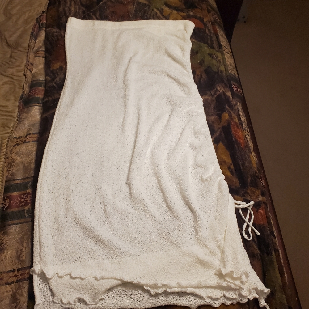 Altar'd State Maxi Swim Cover Skirt, XL, White